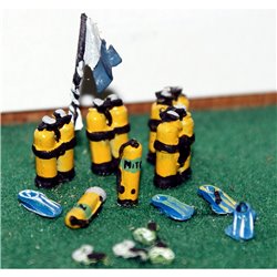 F289 Scuba Diving Equiment Unpainted Kit OO Scale 1:76