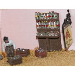 Pub-Off Licence fitting & figures (OO Scale 1/76th) - Unpainted