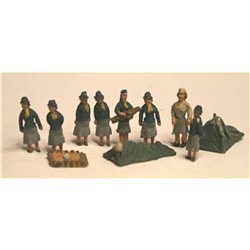 Girl Guides in Camp (OO Scale 1/76th)