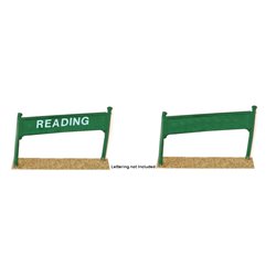 2 x small Station Name Board (46x8mm) - Unpainted