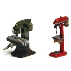 Industrial Milling machine and Pillar Drill (OO scale 1/76th) - Unpainted