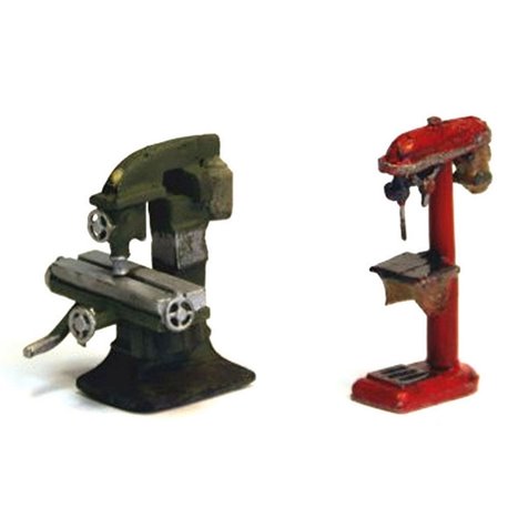 Industrial Milling machine and Pillar Drill (OO scale 1/76th) - Unpainted