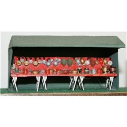 18ft Market Stall - Hardware General Stall (OO scale 1/76th) - Unpainted