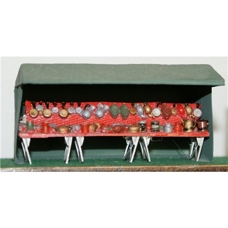 18ft Market Stall - Hardware General Stall (OO scale 1/76th) - Unpainted