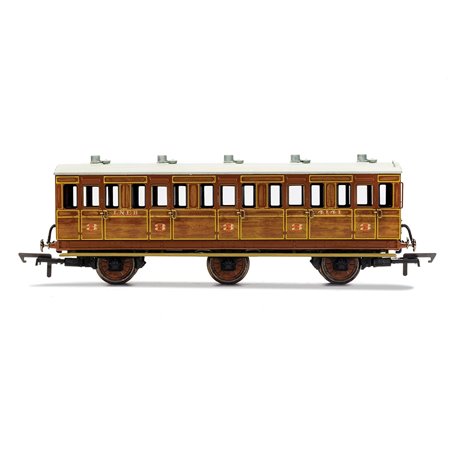 LNER, 6 Wheel Coach, 3rd Class, Fitted Lights, 4141 - Era 3