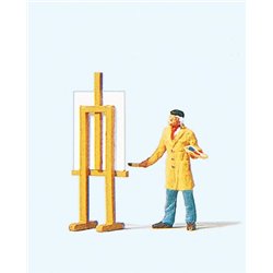 Artist with Easel Figure