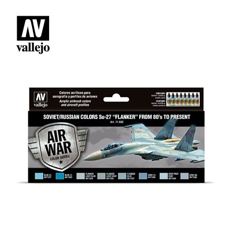 AV Vallejo Model Air Set - Soviet Su-27 Flanker 80's On