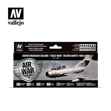AV Vallejo Model Air Set - Soviet Silver Darts 1950-1980