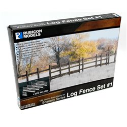 Log Fence Set - 1:56 scale (28mm) Wargame Plastic Kit