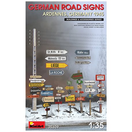 Miniart 1:35 - German Road Signs WWII (Ardennes, 1945)