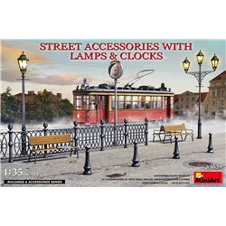 Miniart 1:35 - Street Accessories with Lamps & Clocks