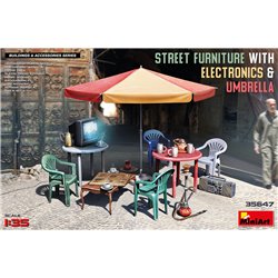 Miniart 1:35 - Street Furniture with electronics & Umbrella