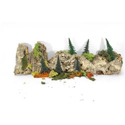 Cork Bark Rock Face X 4 for scenery USED