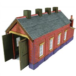 Single Track Engine Shed - Red Brick
