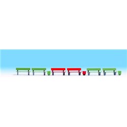 HO Scale Benches(6) by Noch