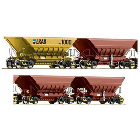 *LKAB Ore Wagon Set (4) V