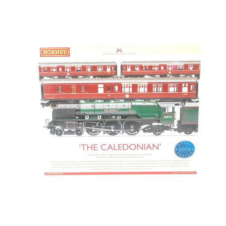 Hornby R 2306 "The Caledonian" Train set. Limited Adition + R4177 "The Caledonian Coaches" OO Gauge Used