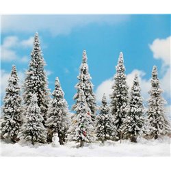 10 Snowed Trees And Snowman