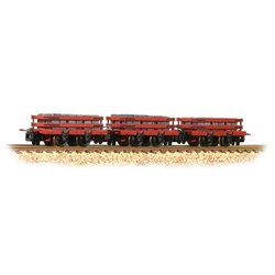 Slate Wagons 3-Pack Red with Slate Load [WL]