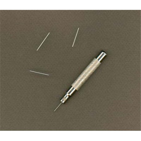 73001 Miniature pin punch 1mm and rivetting tool with 3 spare tips