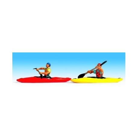 Set of two Kayaks (includes the boats and kayakers) 