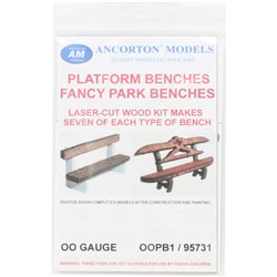 Ancorton OO Gauge Park or Platform Bench Kit (makes 14)