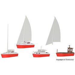 HO Assorted small craft (x4)
