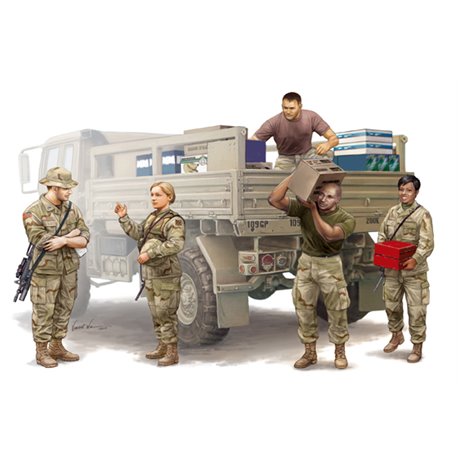Trumpeter 1:35 - Modern US Soldiers Logistics Supply Team