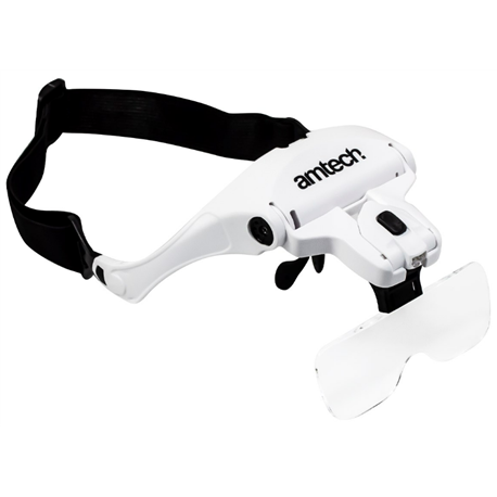 Hands-free multi-lens head magnifier with LED