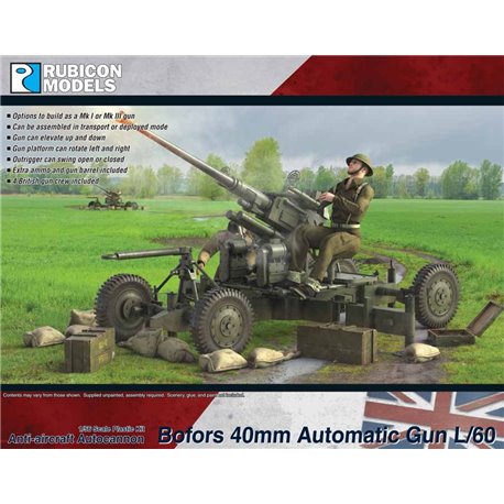 280123 Rubicon Models BRITISH 40MM BOFORS GUN