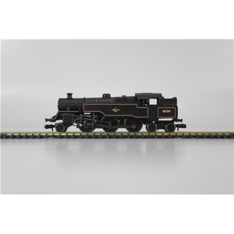 Graham Farish 372-529 Class 4MT Standard 2-6-4T 80130 in BR lined black with late crest. N Gauge USED