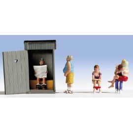 Scale: N (1/148 - 1/160) Toilet Stories(5) Three Men Two Women by Noch