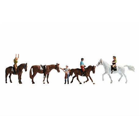 Riders & Horses - Equestrian set (4) 