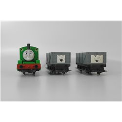 Hornby "Thomas and Friends" R9088 " Percy" and Two Troublesome Trucks. OO Gauge, Used
