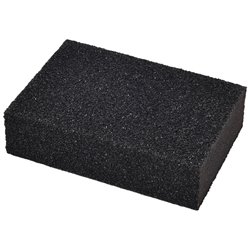 Medium/coarse dual grit (P100/P60) sanding sponge