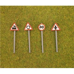 Road Signs (4 with different signs) - Pack 1