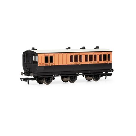 LSWR, 6 Wheel Coach, 3rd Class, 648 - Era 2