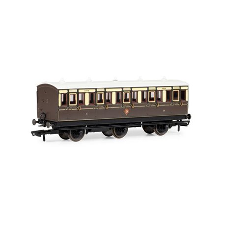 GWR, 6 Wheel Coach, 3rd Class, 2523 - Era 2/3