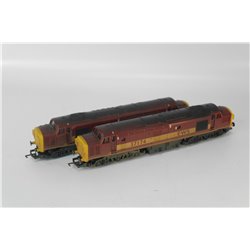Hornby R2255 Class 37 Double Pack 37174 & 37298 in EWS Livery (one dummy) - Weathered DCC Fitted OO Gauge USED