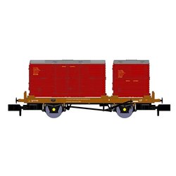 BR "Conflat P" No.B933061 (with crimson containers)