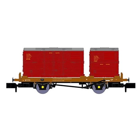BR "Conflat P" No.B933061 (with crimson containers)