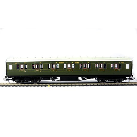 SR dark olive Maunsell Corridor 1st Class