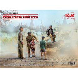 WWII French Tank Crew - 5 figures - 1:35 scale