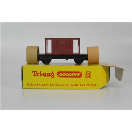 A Set of 3 Tri-ang TT Brake Vans . TT Gauge Used