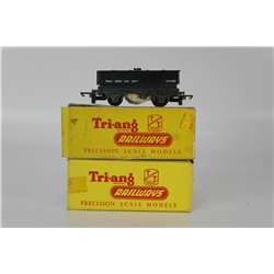 A Set of 3 Tri-ang TT Wagons/ Van including Track cleaner TT Gauge USED