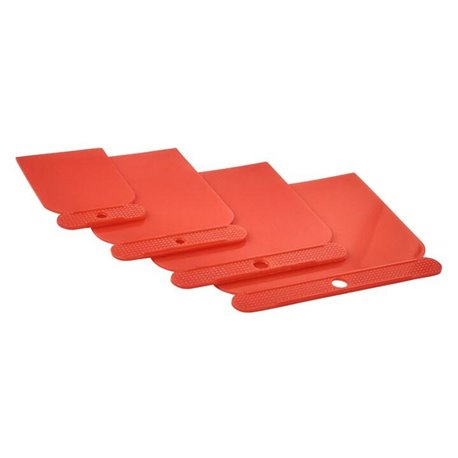 4 Piece plastic scraper set - decal remover