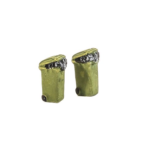 Wheelie Bin Overfilled Green (Pair) 