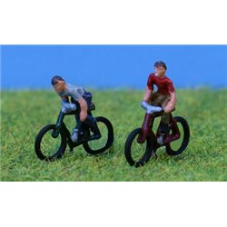 N Gauge (1/148 - 1/160) Cyclists(2) Two Men by P&D Marsh