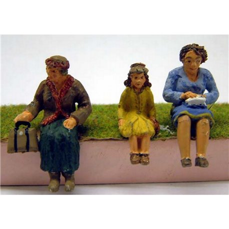 Painted 3 x Seated Women
