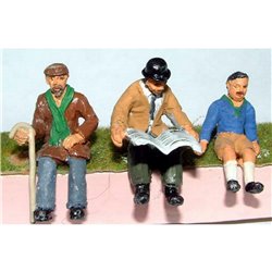 Painted 3 x Seated Men